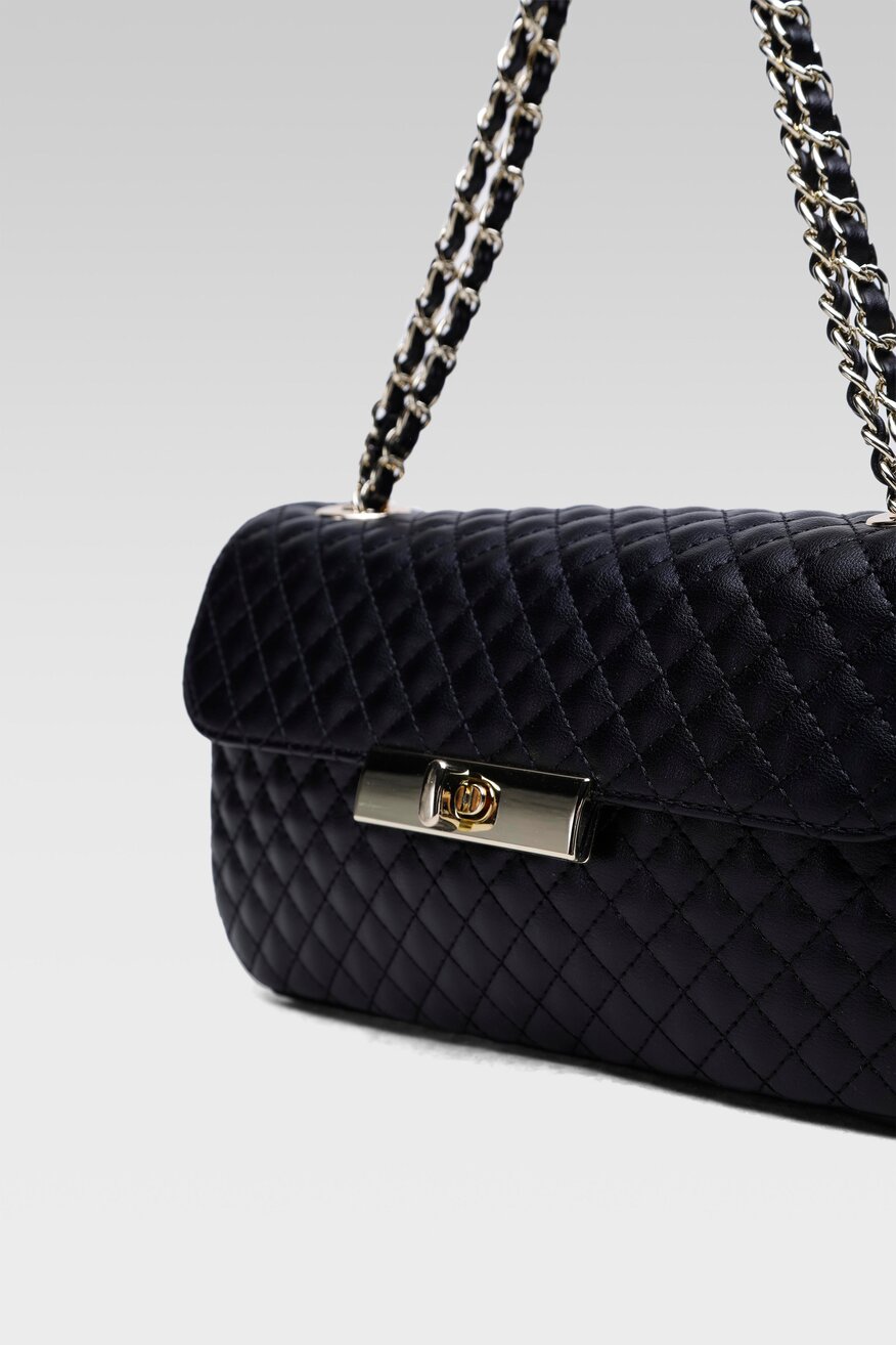 
                Badura - Torebka mała skórzana pikowana - 5904248534028