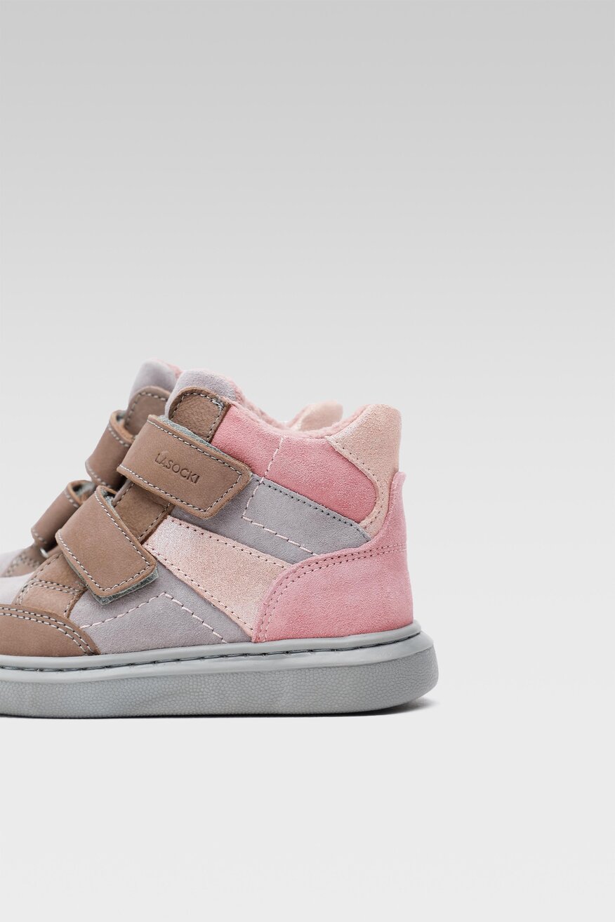 Lasocki Kids - Skórzane botki fioletowe - 5904248972714