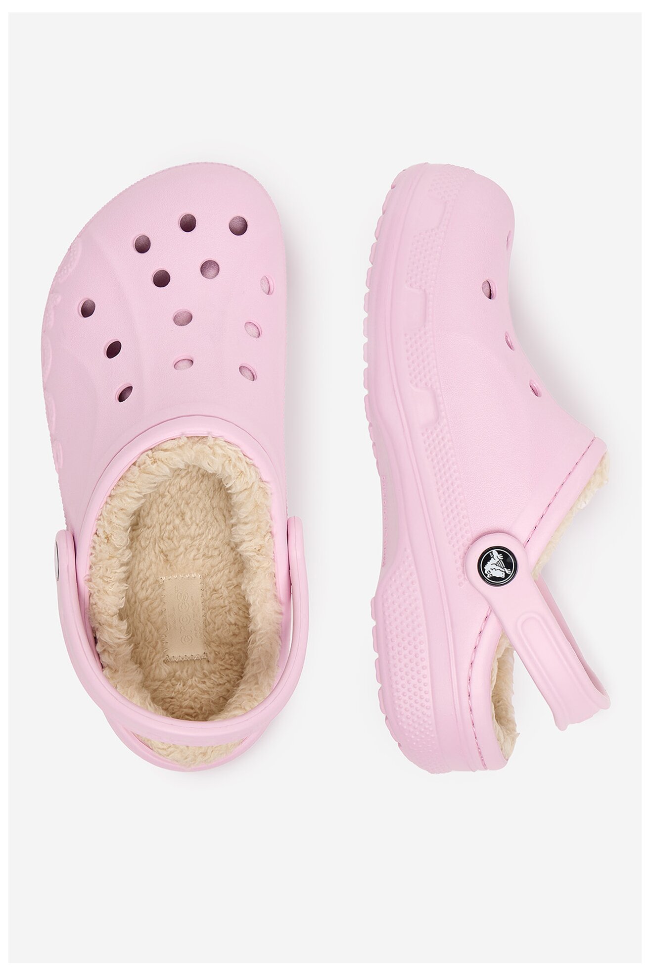 Șlapi pentru bazin Crocs C-BAYA LINED CLOG 205969-6GD ROZ