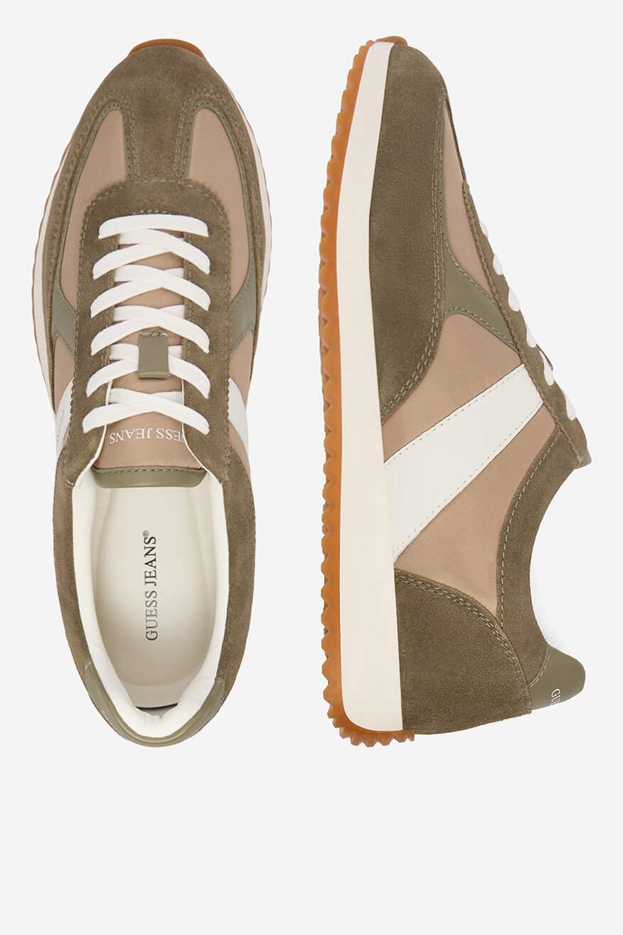 GUESS JEANS - Sneakersy skórzane - 5906751955611