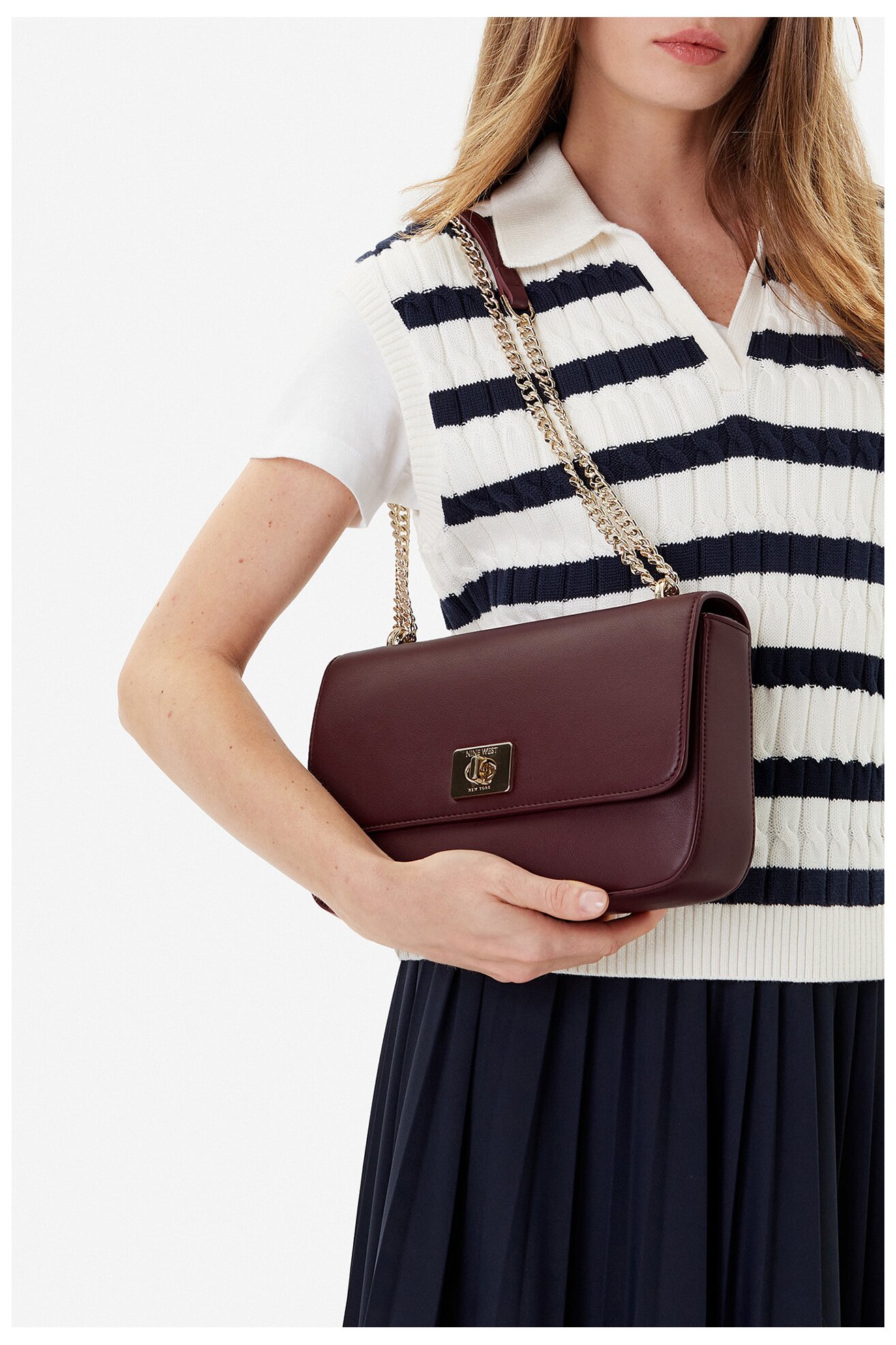 Kézitáska NINE WEST CEO-TENNESSEE-I-LDA8206 BORDÓ