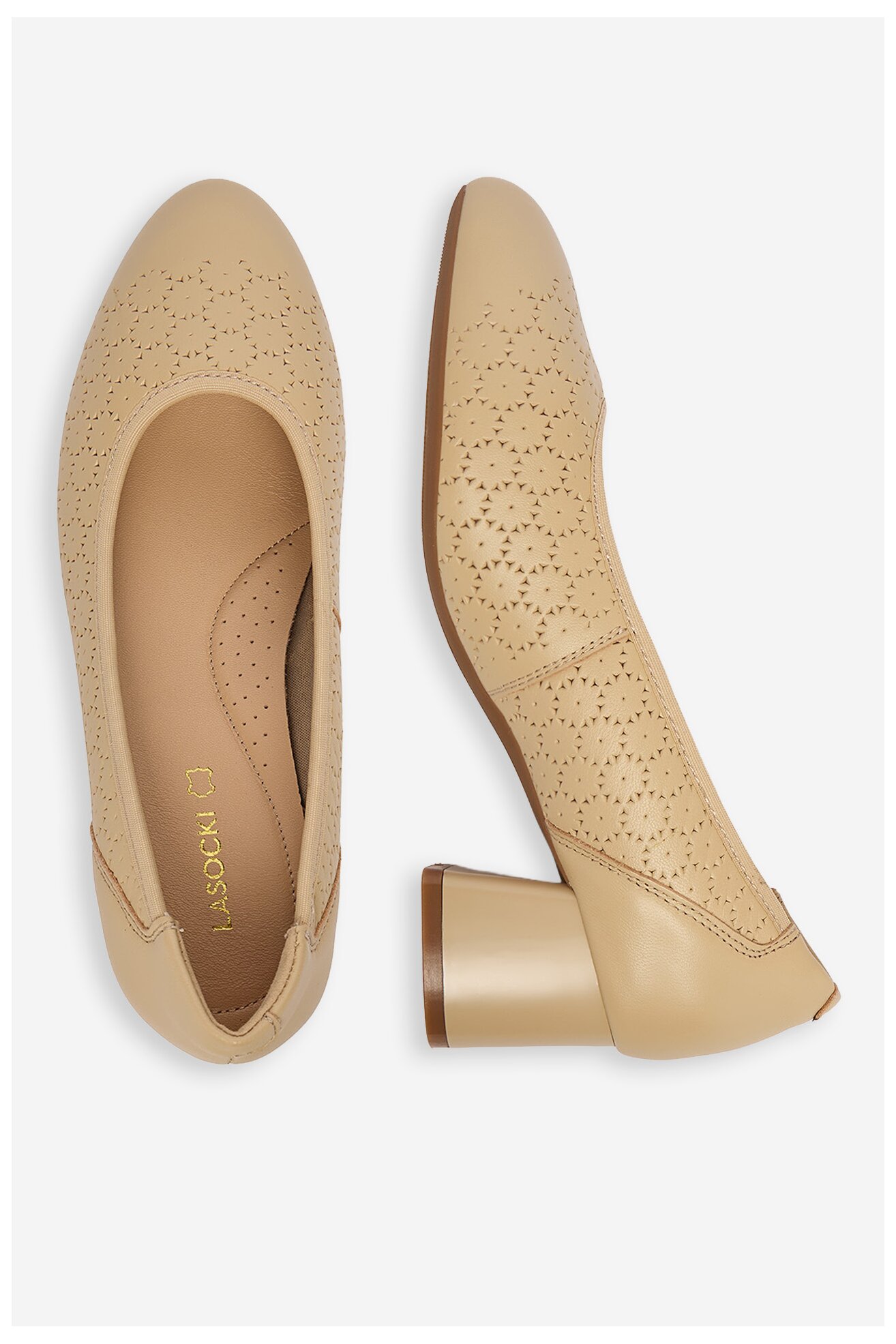 Елегантни обувки Lasocki CEO-WYL4060-4Z БЕЖОВ