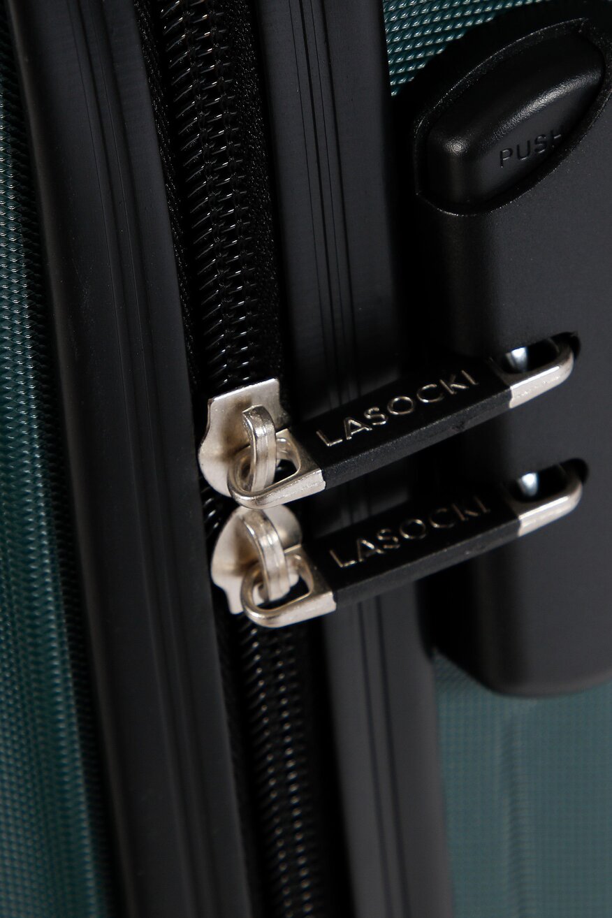 
                Lasocki - Mała twarda walizka zielona - 5904248369484