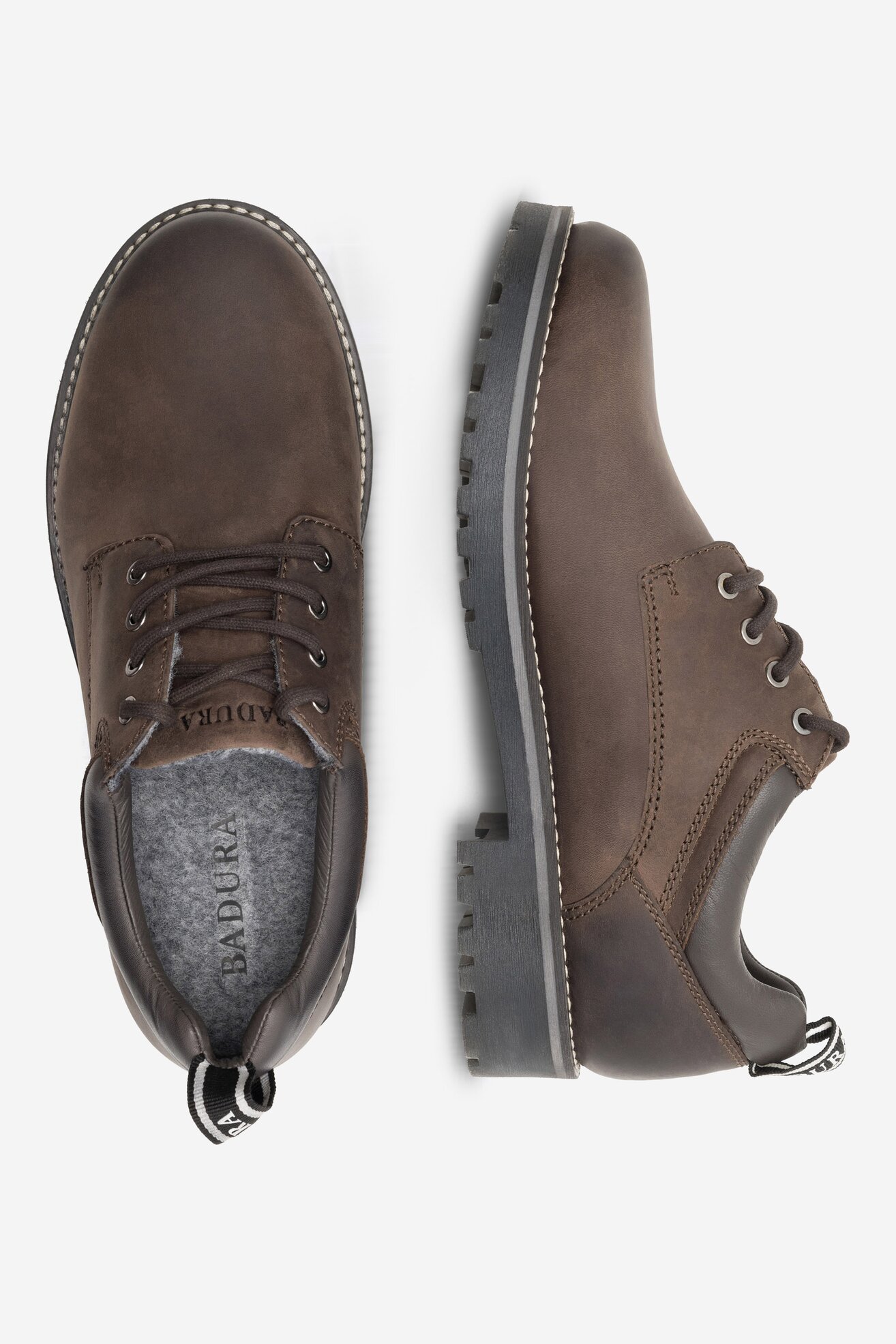 Półbuty Badura CEO-BOWER-10 MI08 Brązowy ciemny