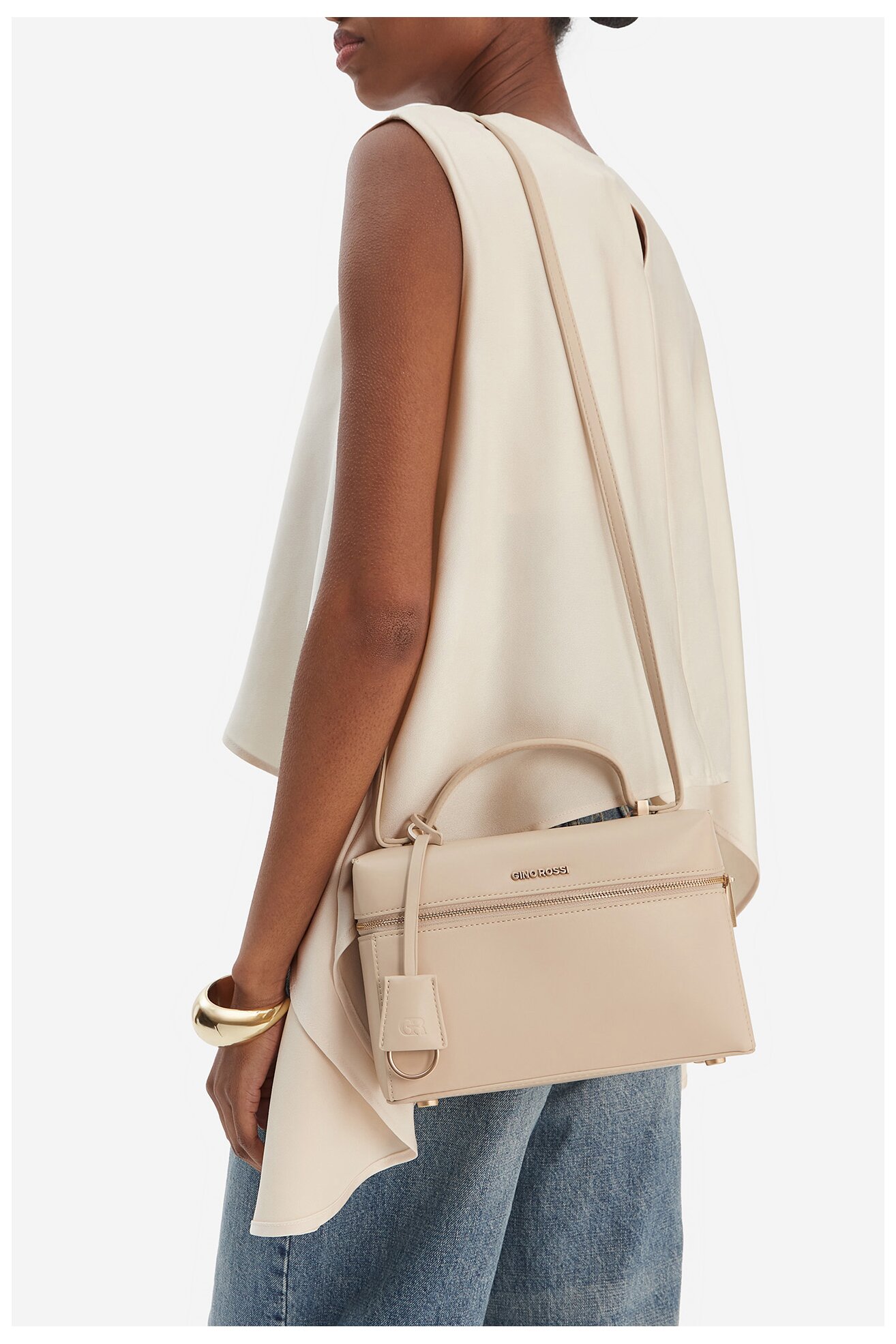 Сумка З Ремінцем Gino Rossi EO-LX10265 ІВОРИ