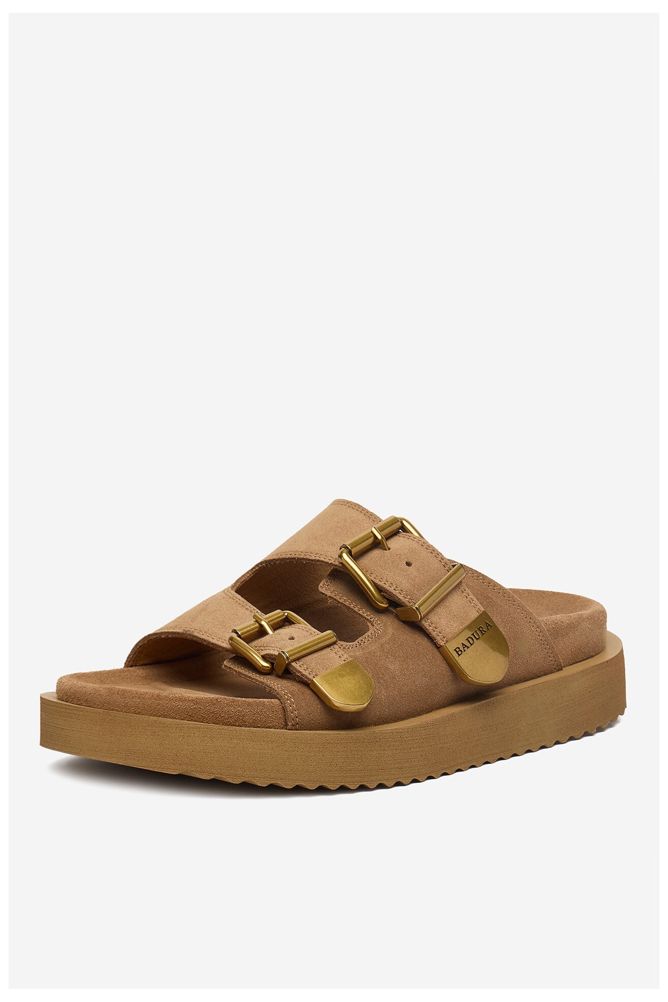 Klapki Badura CYCLAMEN-80033-25 Beżowy ciemny