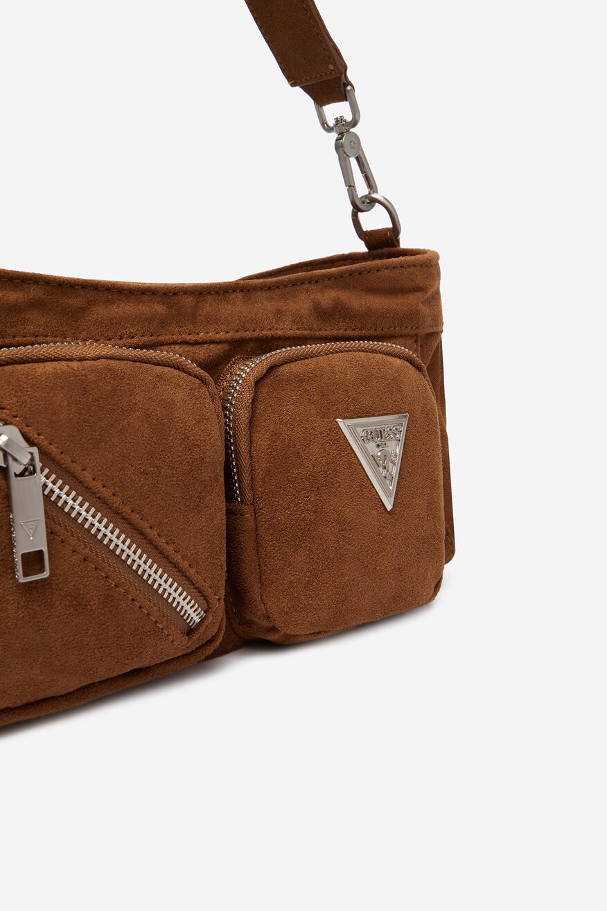 
                Дамска чанта GUESS JEANS КАФЯВ - 5906751878071