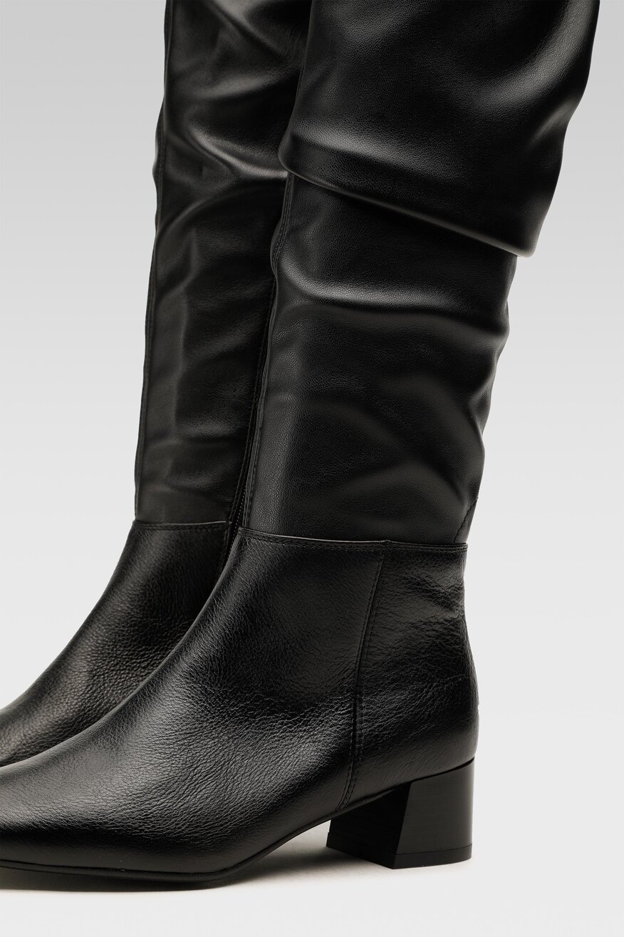 
                Gino Rossi - Skórzane kozaki czarne - 5904248059699