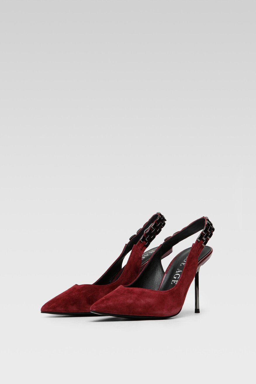 
                RAGE AGE - Sandały bordowe - 2230031463453