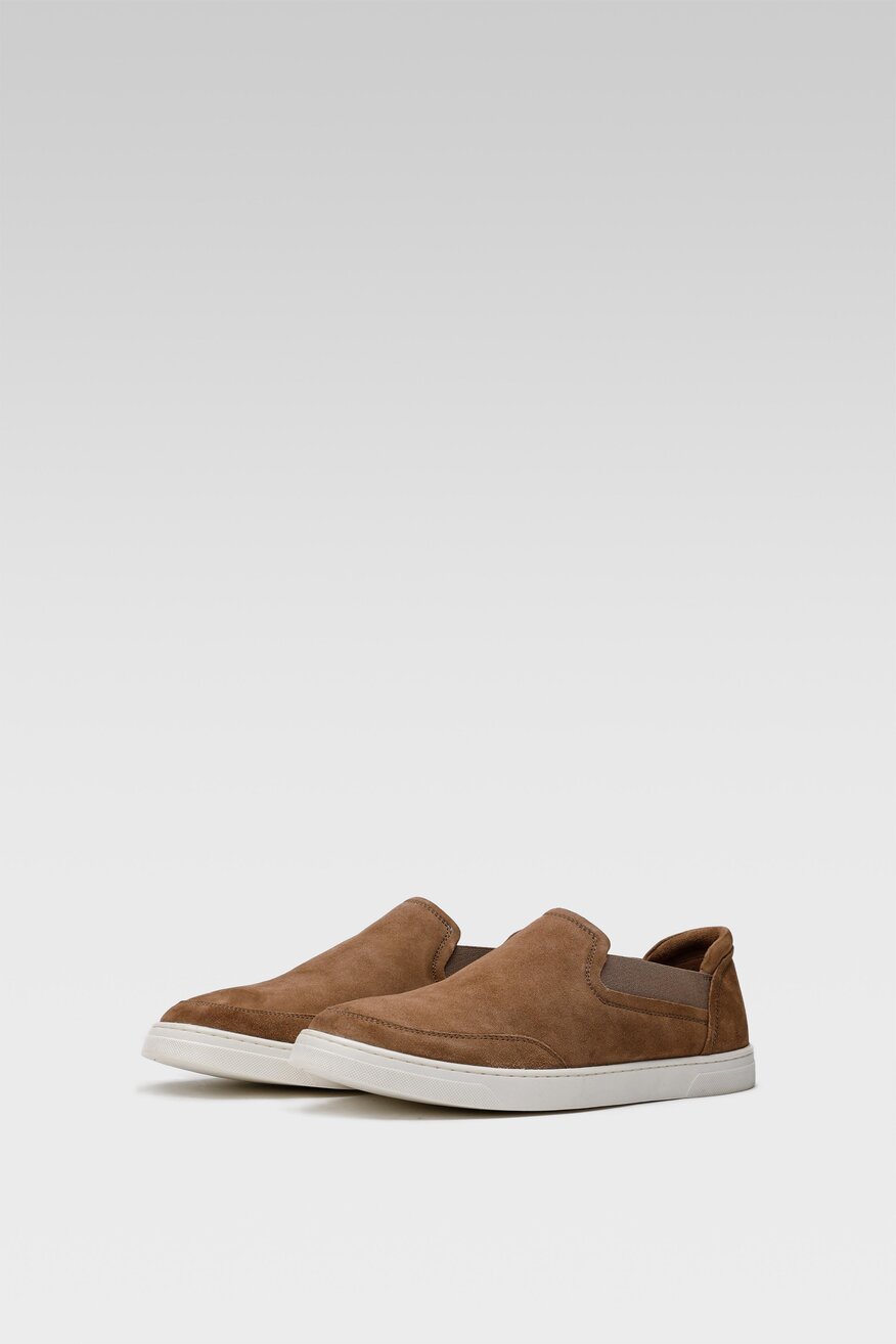 
                Cesare Cave - Skórzane półbuty beżowe - 5904862603445