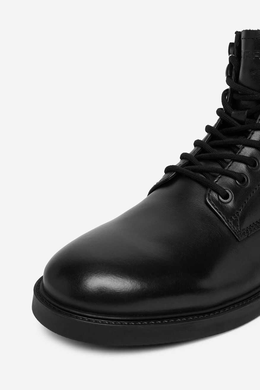 G-STAR RAW - Skórzane trzewiki z suwakiem - 5906751503423