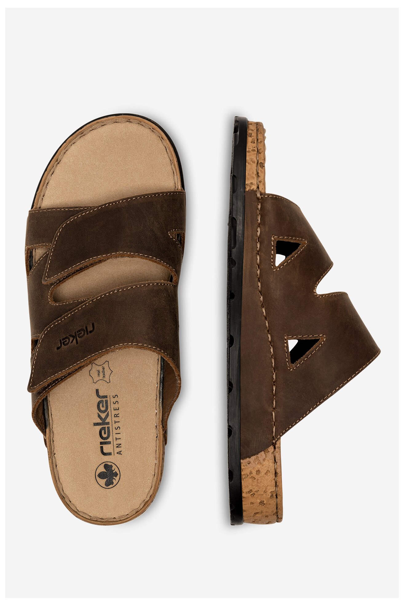 Klapki Rieker 25691-25 Brązowy