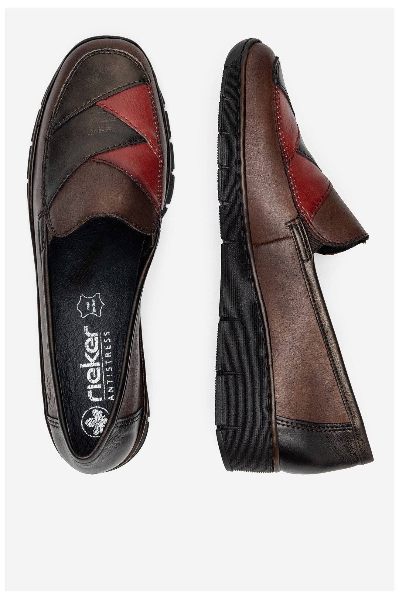 Półbuty Rieker 53785-25 Brązowy