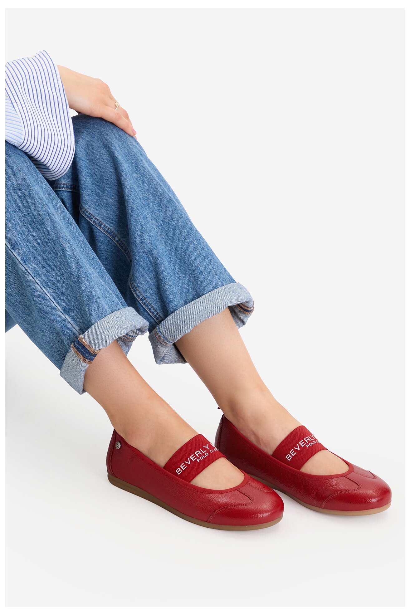Baleriny Beverly Hills Polo Club EO-WI16-ELENA-01 Czerwony