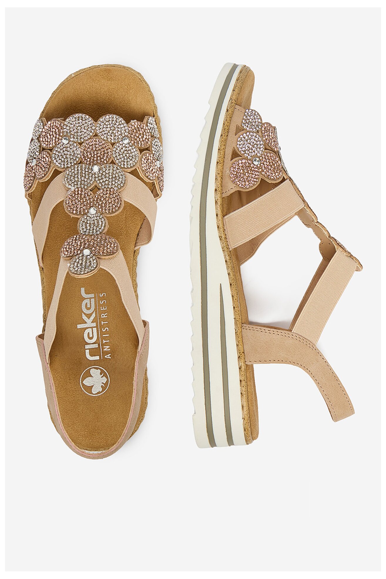 Sandały Rieker CEO-V0613-90 Złoty