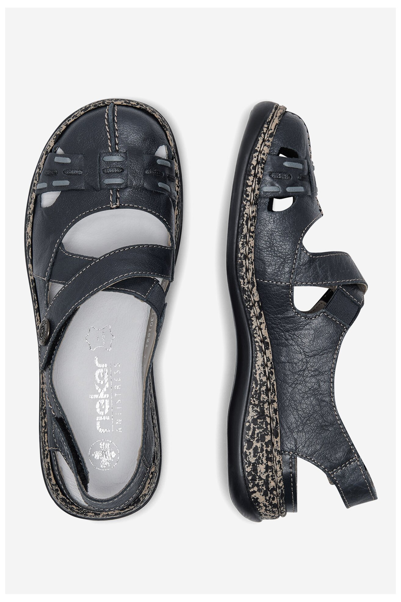 Sandały Rieker 46377-14 Niebieski