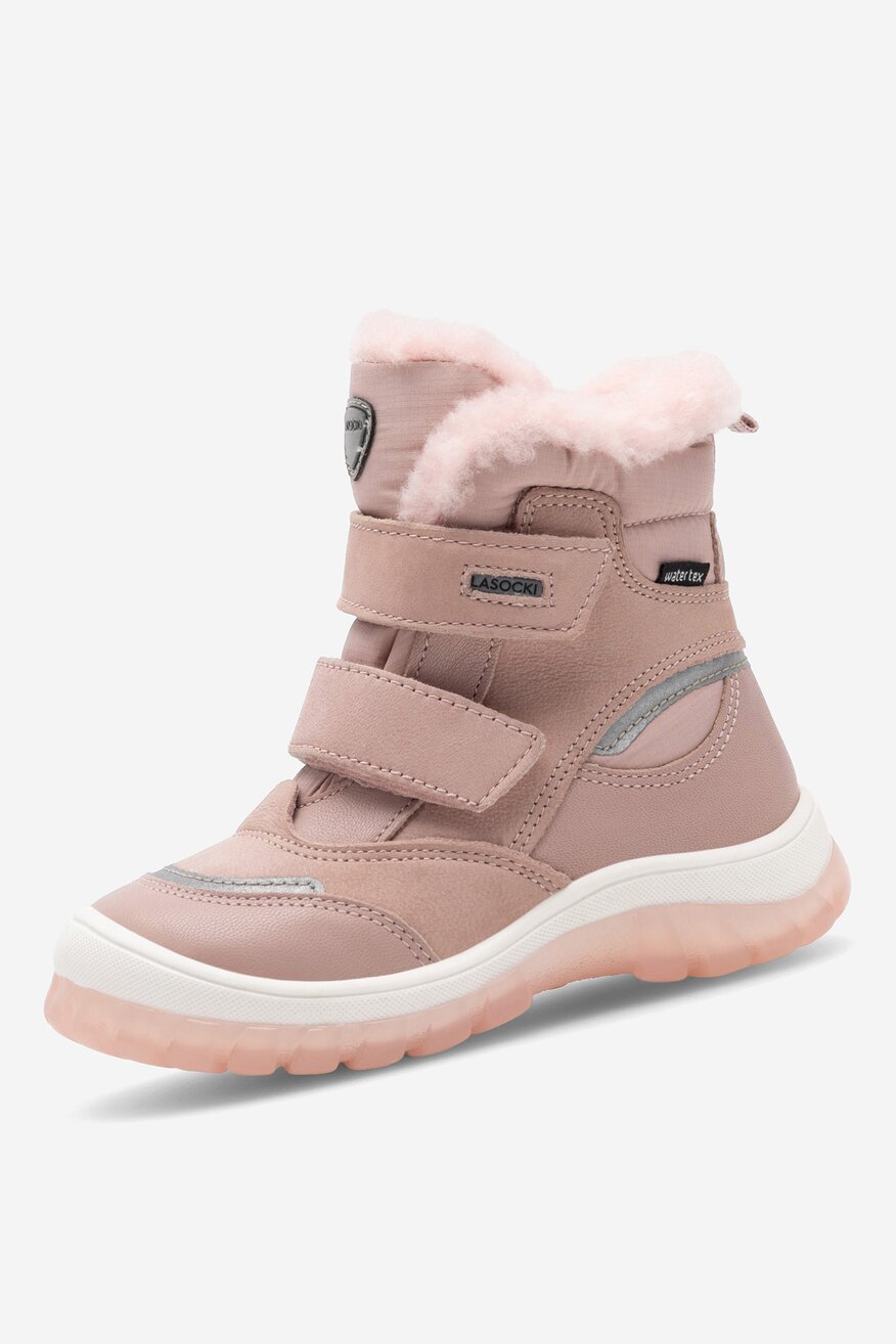 Lasocki Kids - Trzewiki skórzane ocieplane - 5905588872269