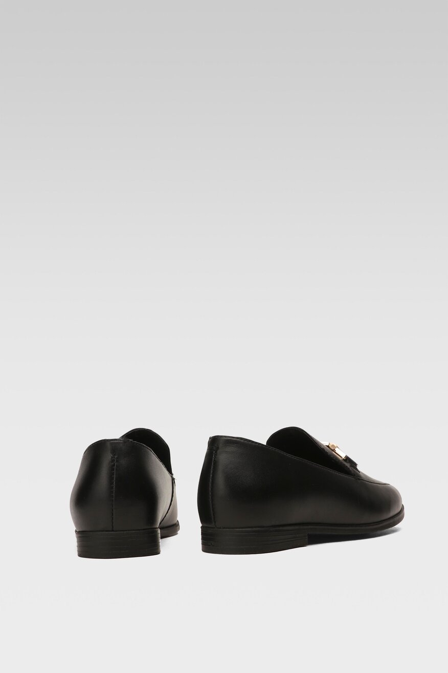 
                Lasocki - Mokasyny skórzane z aplikacją - 5904248523084