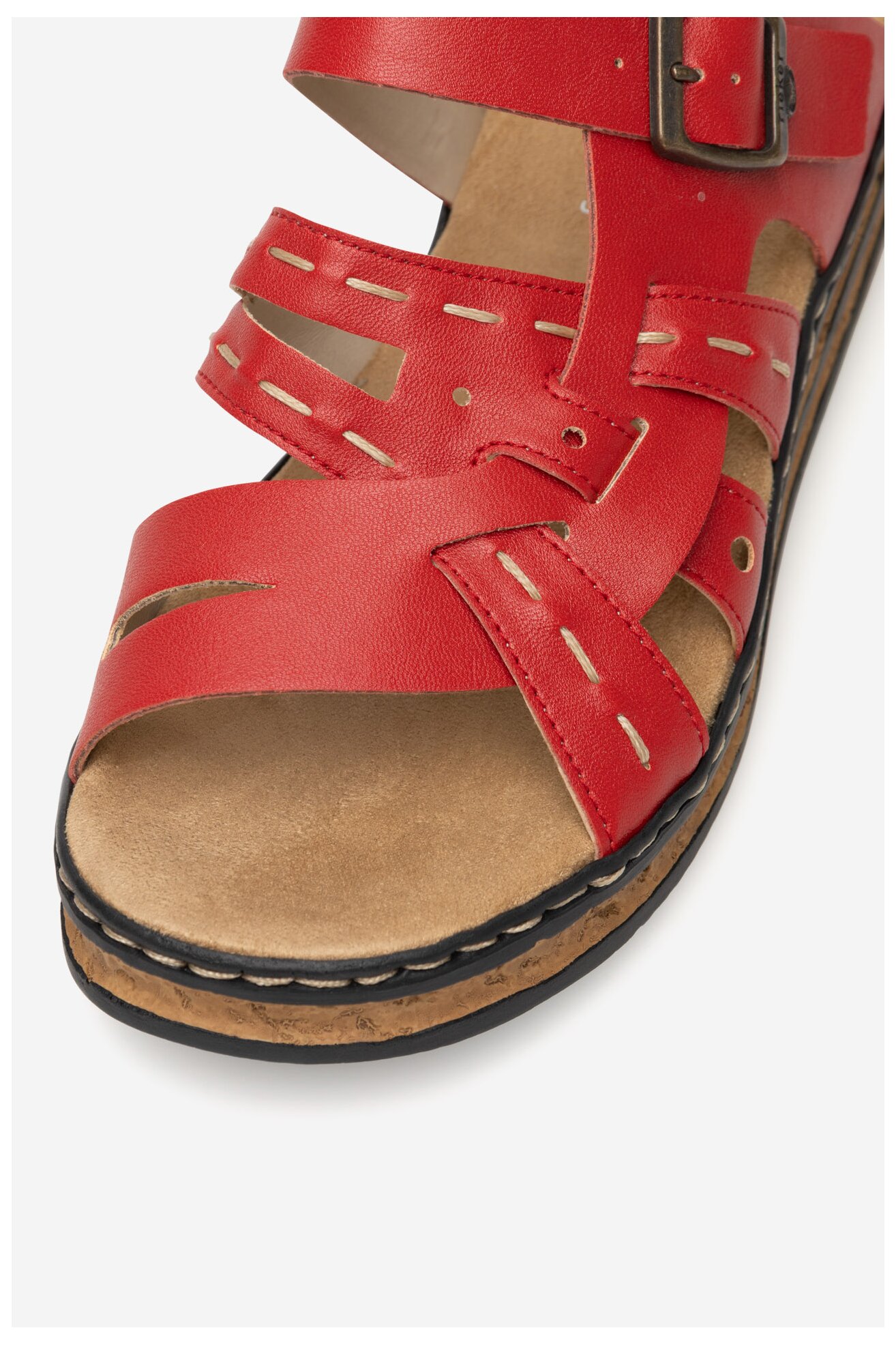 Klapki Rieker 62976-33 Czerwony