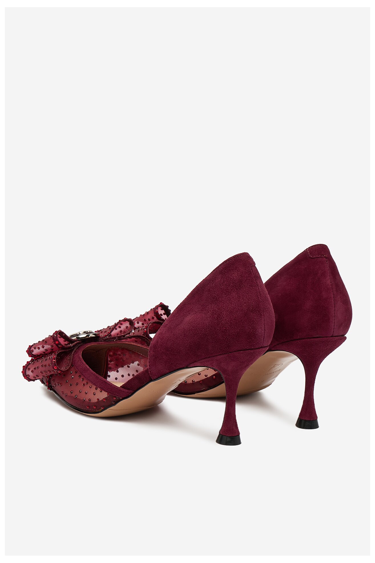 Czółenka EVA MINGE EO-AVA-78096-202 Bordowy