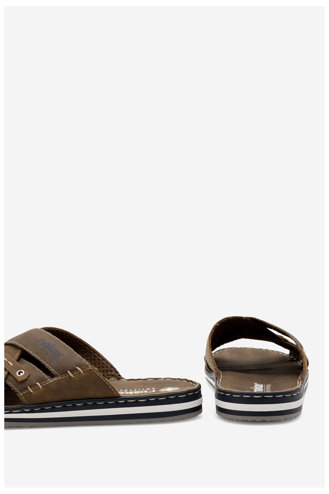 Klapki Rieker 21599-24 Brązowy