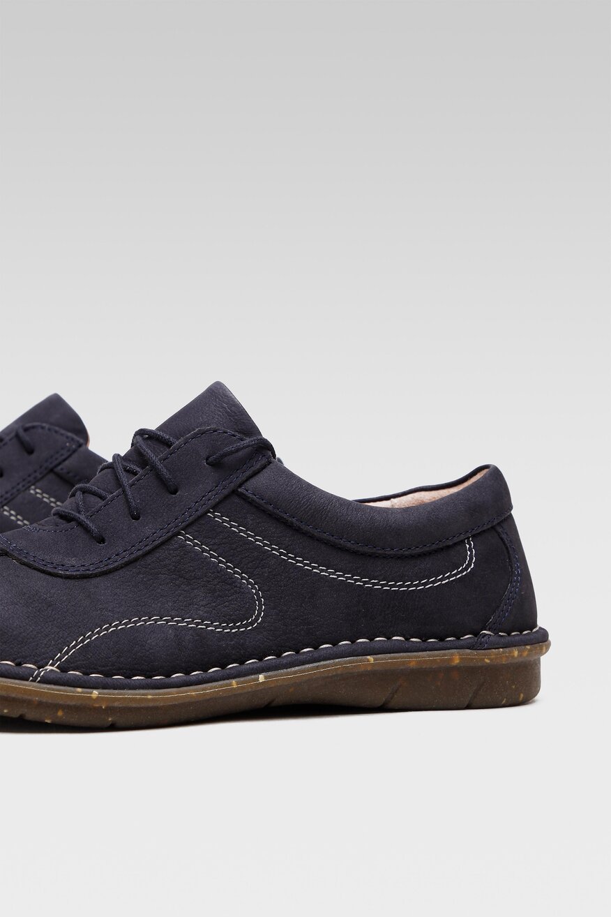 
                Lasocki - Skórzane półbuty granatowe - 5904248195854