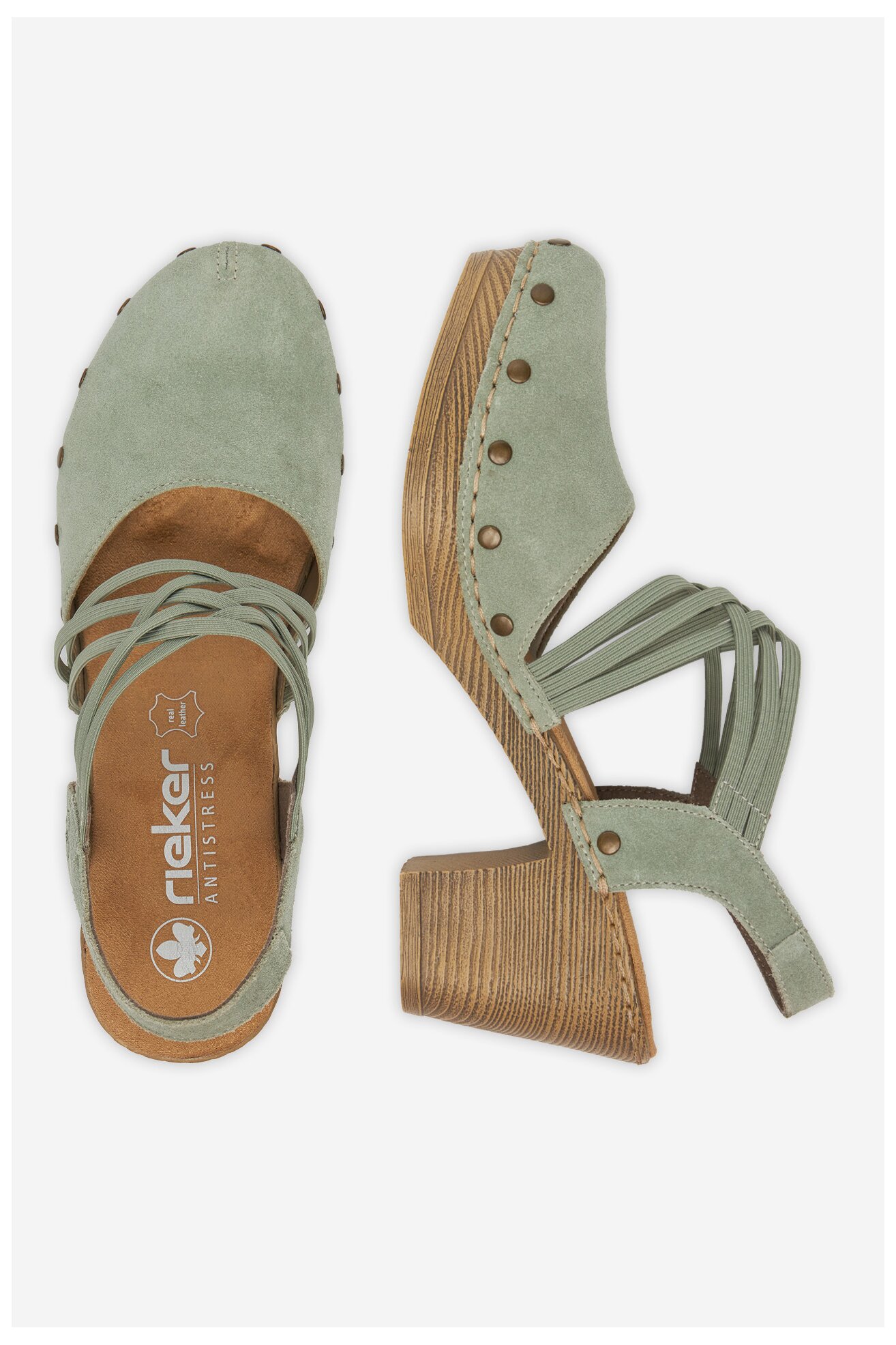 Sandale Rieker 66778-52 VERDE DESCHIS