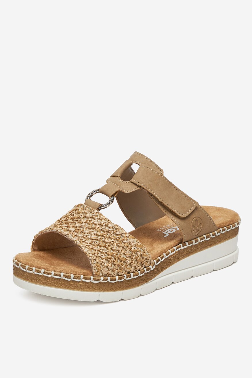 
                Rieker - Klapki na koturnie - 2230078399005