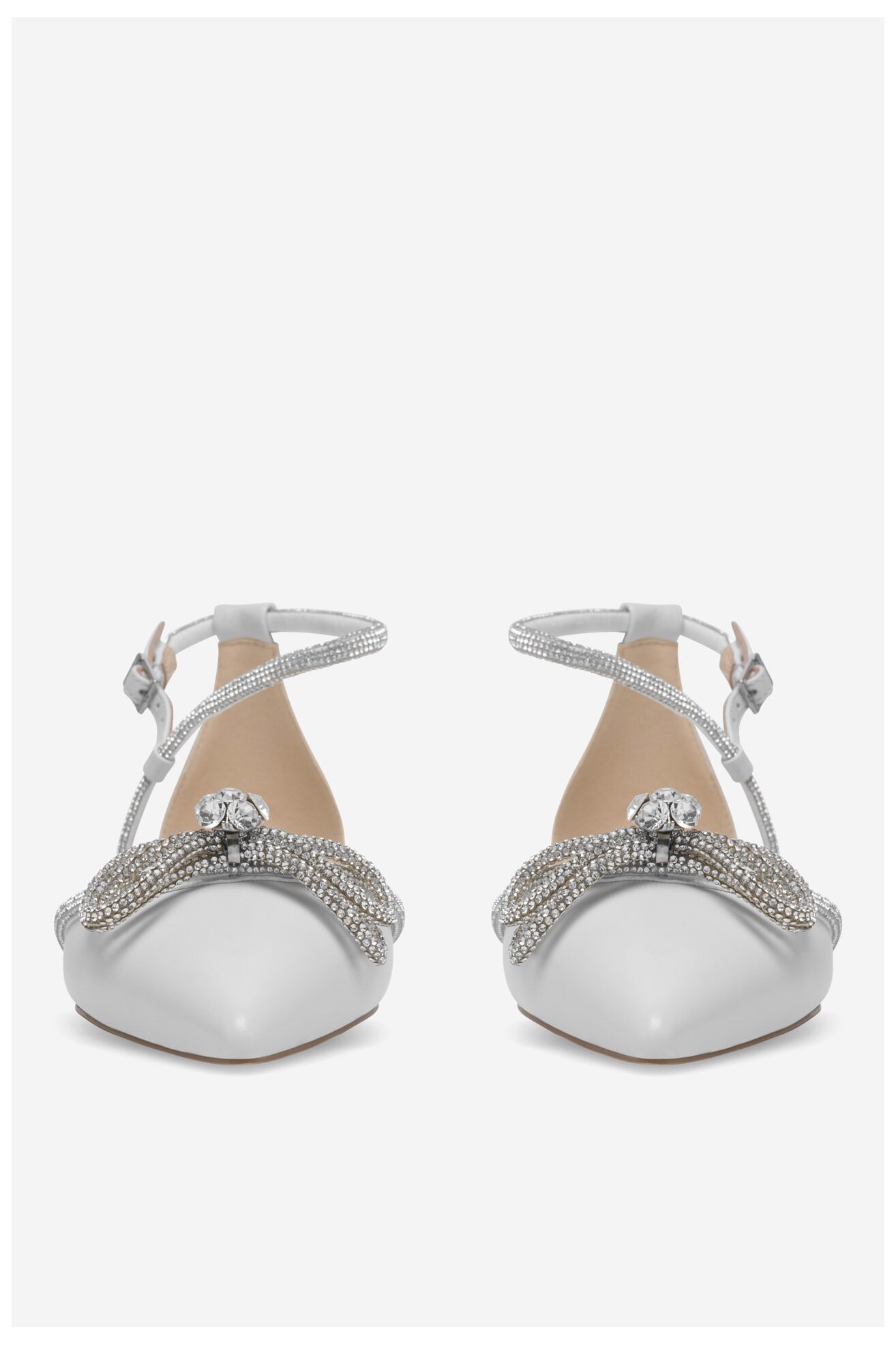 Baleriny EVA MINGE COMO-V1381-813-1 Biały