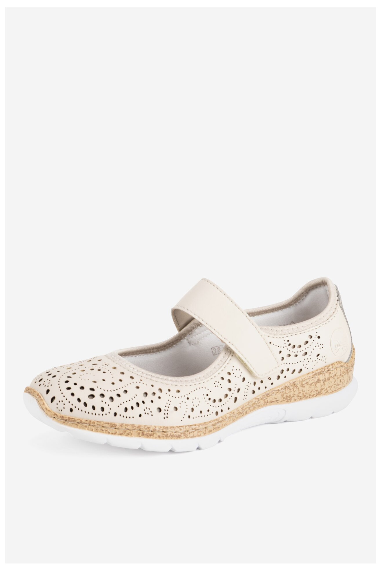 Baleriny Rieker N4299-60 Beżowy jasny