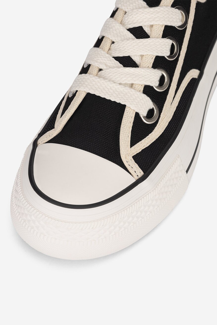 
                Vászoncipő DeeZee FEKETE - 5905588793465