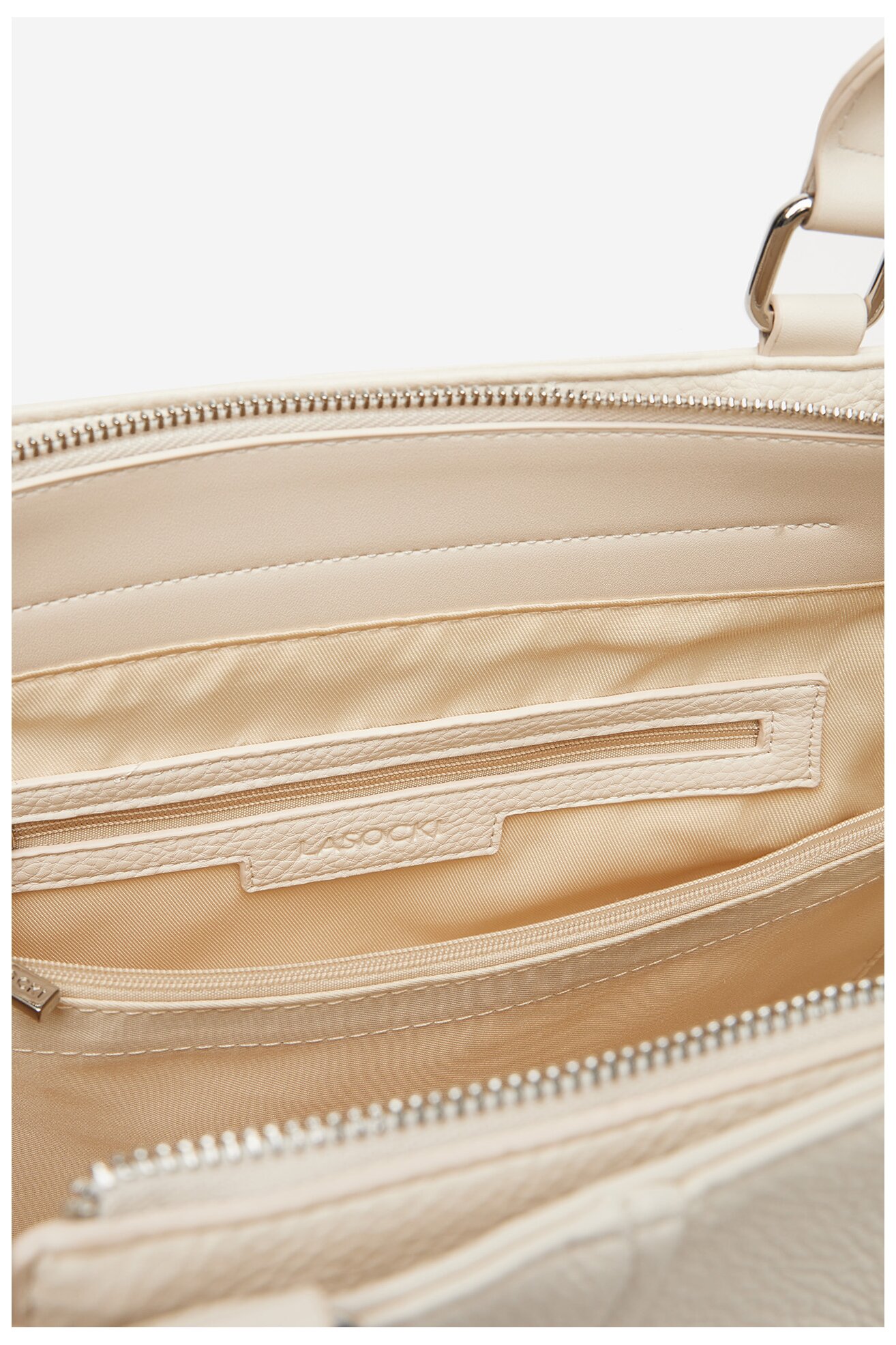 Kézitáska Lasocki LSK-X-001-07 CSONTSZÍNŰ