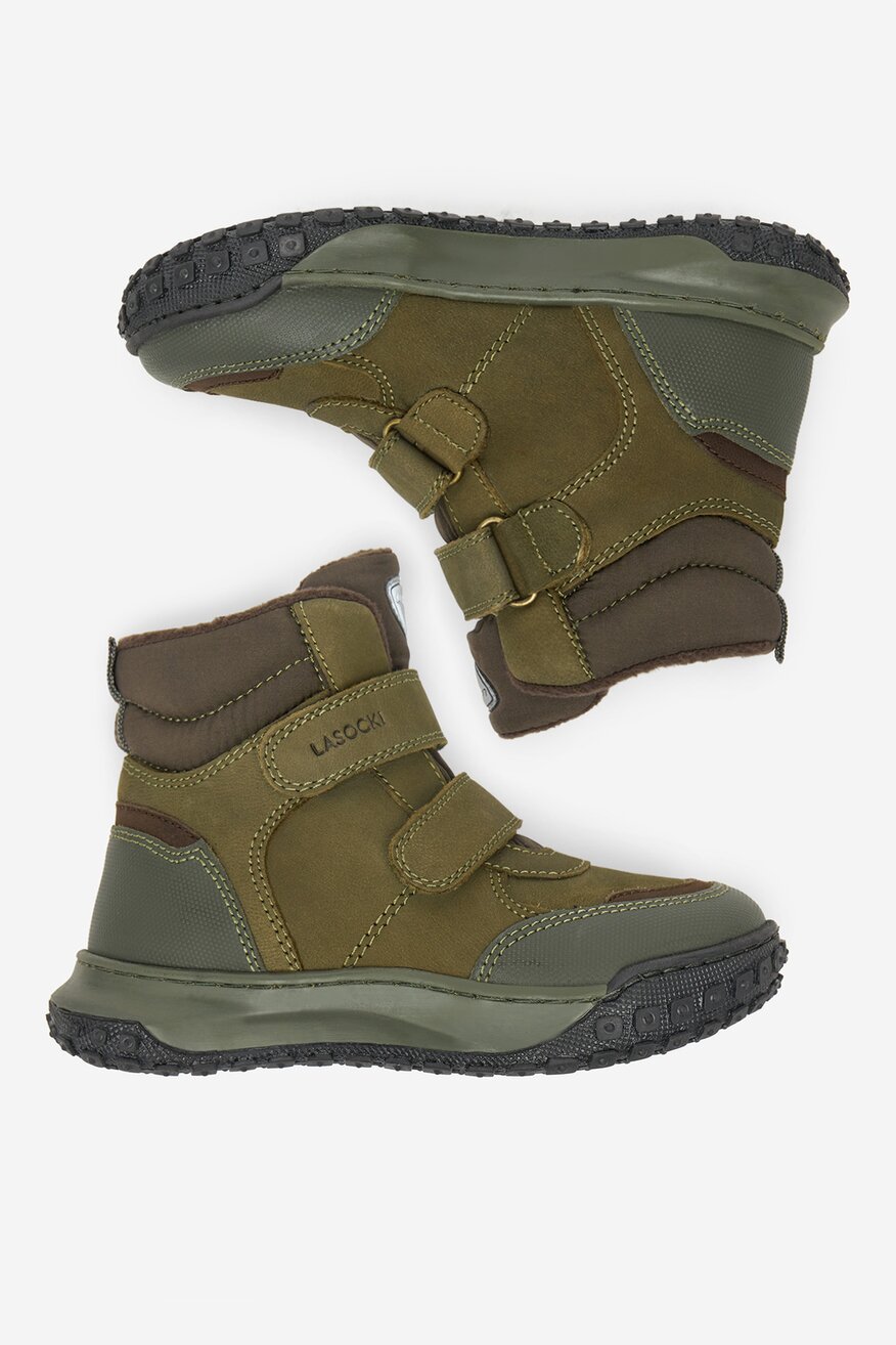 Šněrovací vyšší obuv Lasocki Kids KHAKI - 5906751199640