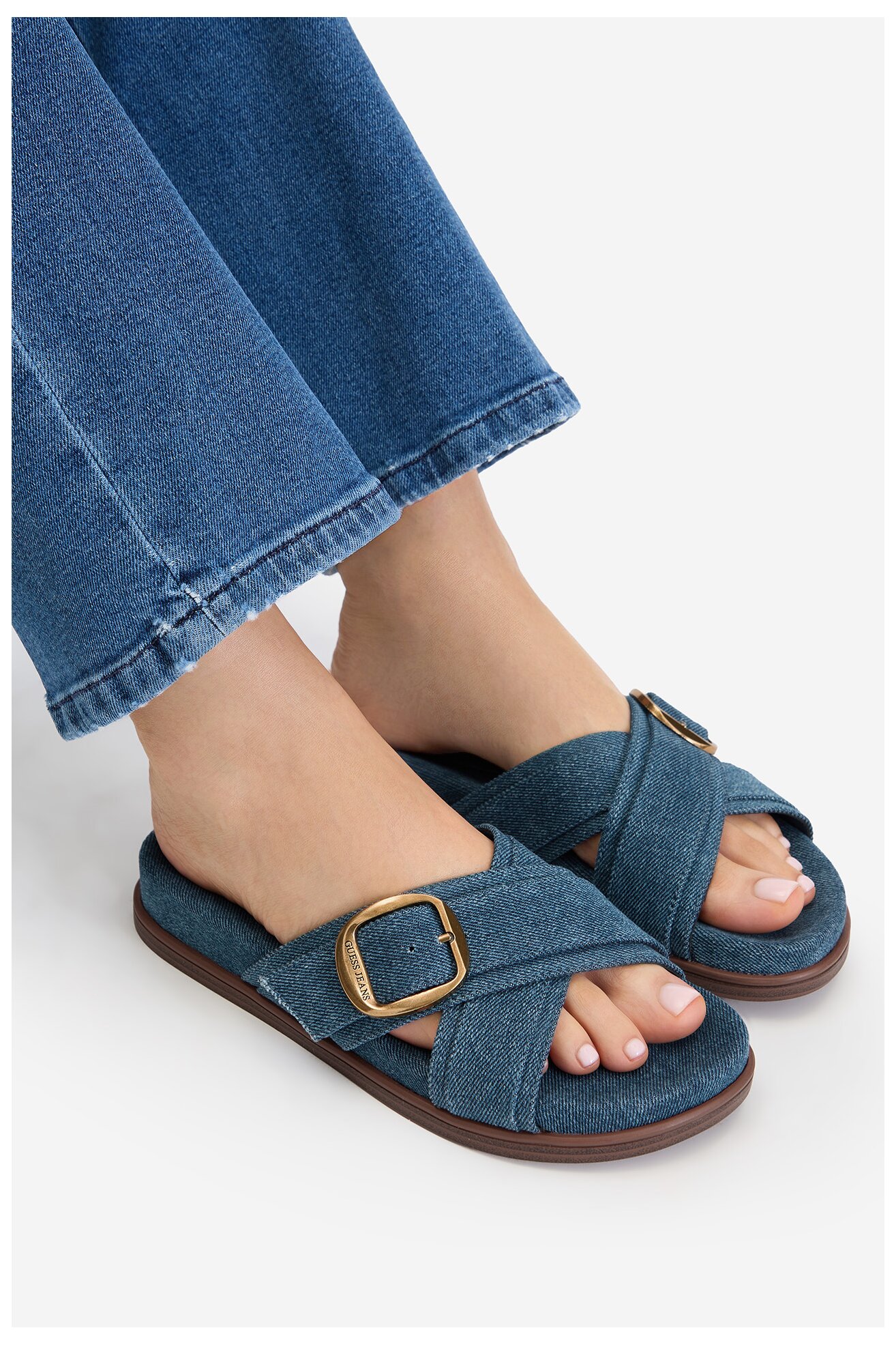 Шльопанець GUESS JEANS CEO-HY1001-6 ДЖИНСОВИЙ