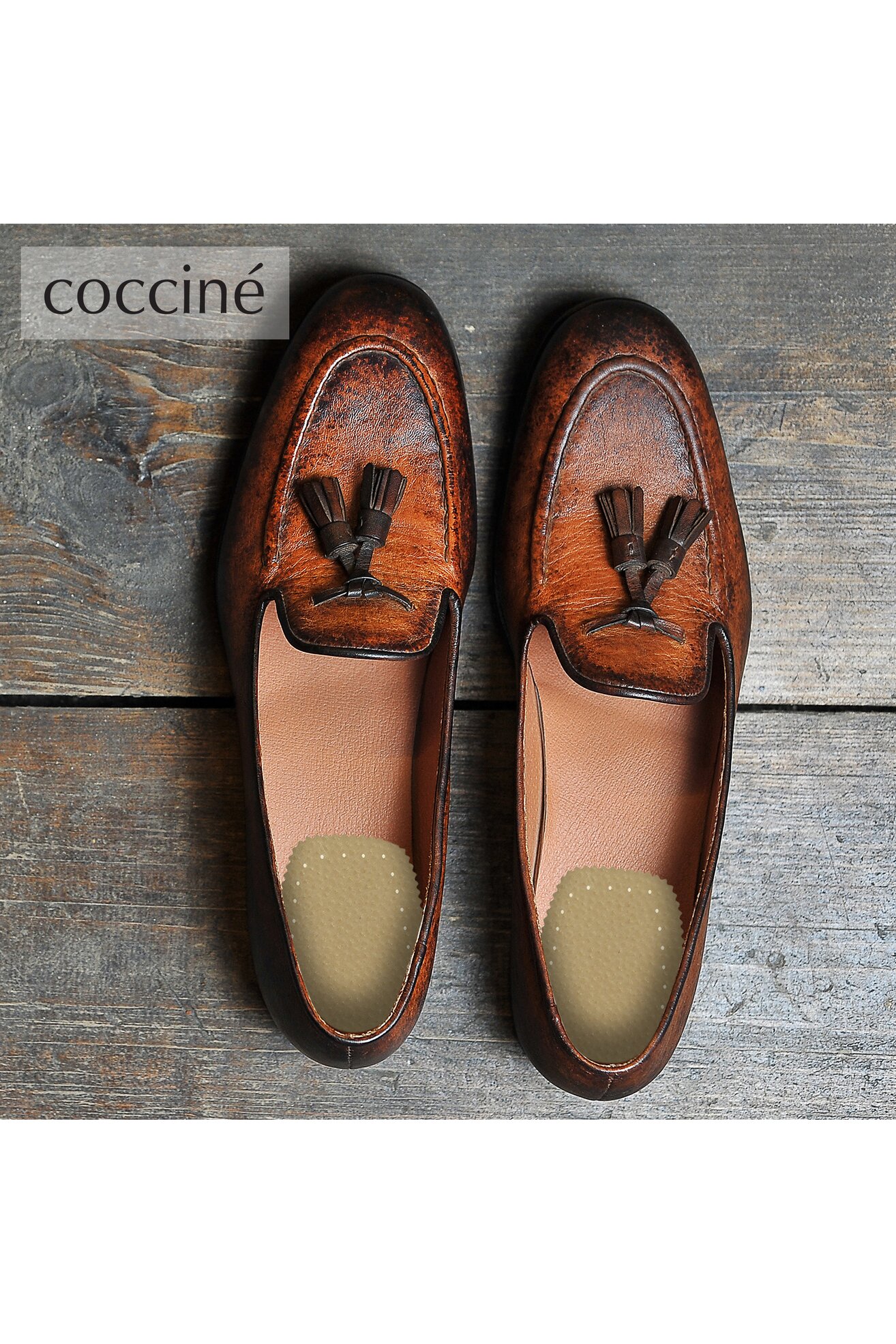 Стелки Coccine COCCINE HEEL PAD LATEX-LEATHER PODPIĘTKA NR S (1) AZ beżowy БЕЖОВ