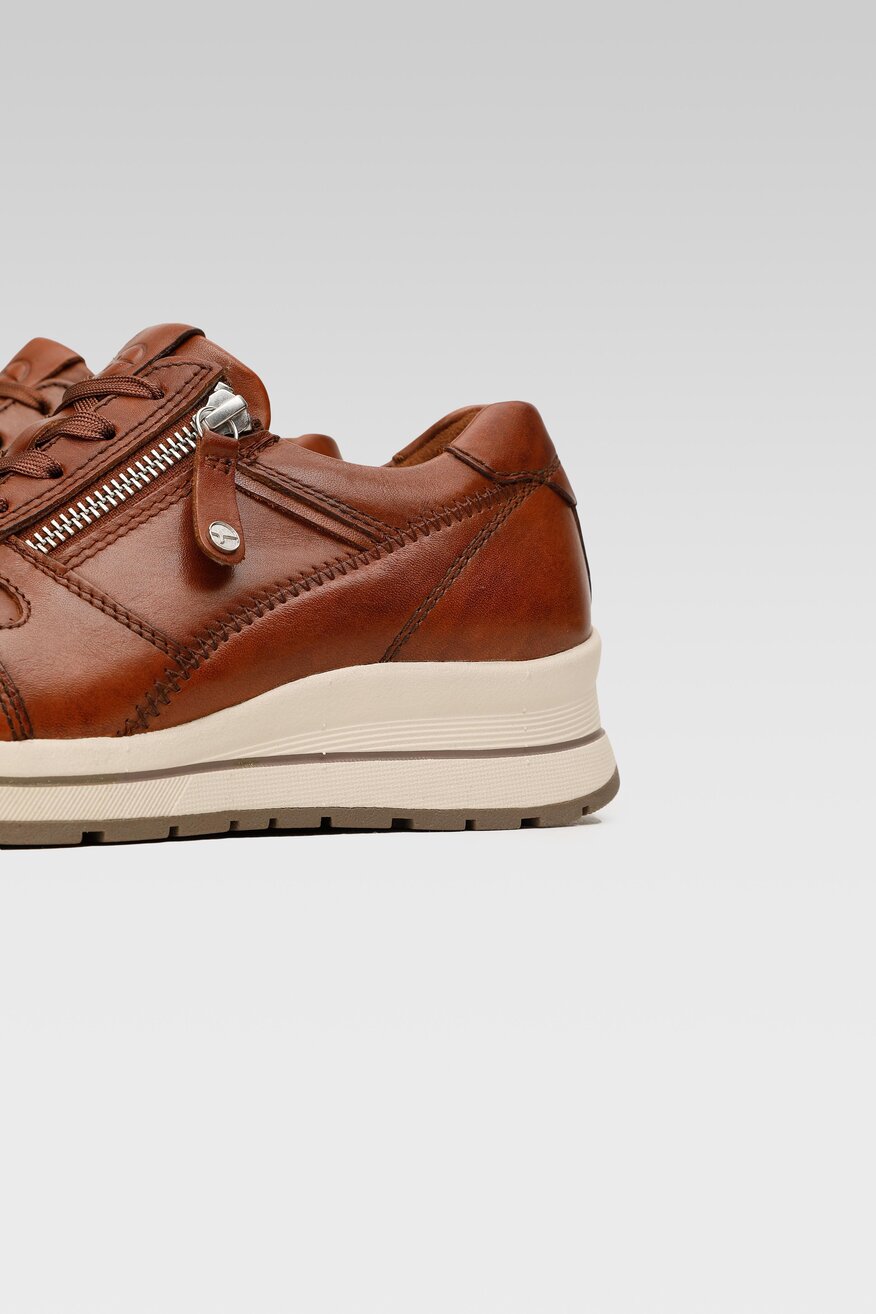 
                Tamaris - Skórzane półbuty bordowe - 5903698968315