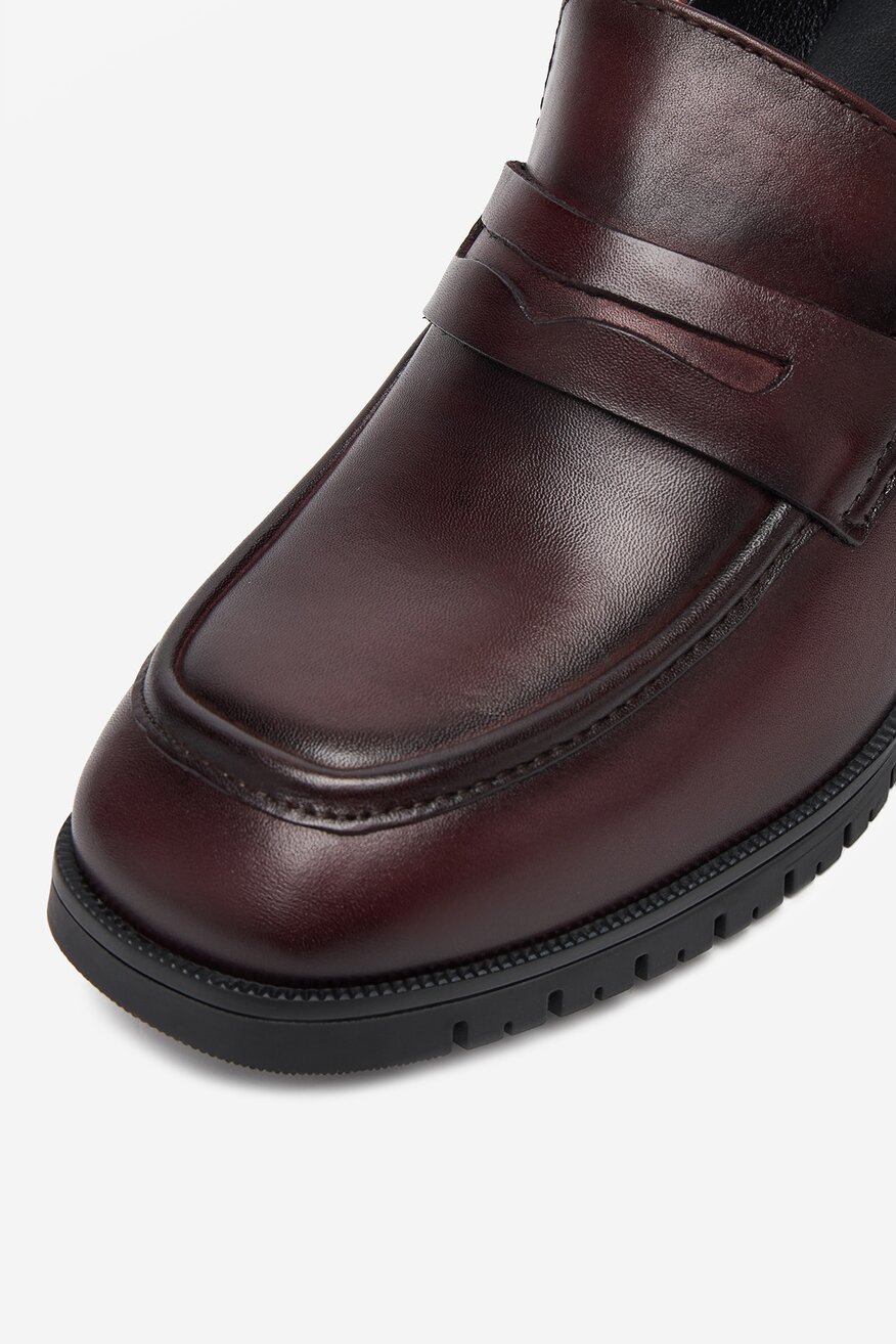 
                Lasocki - Loafersy skórzane na obcasie - 5906751354056