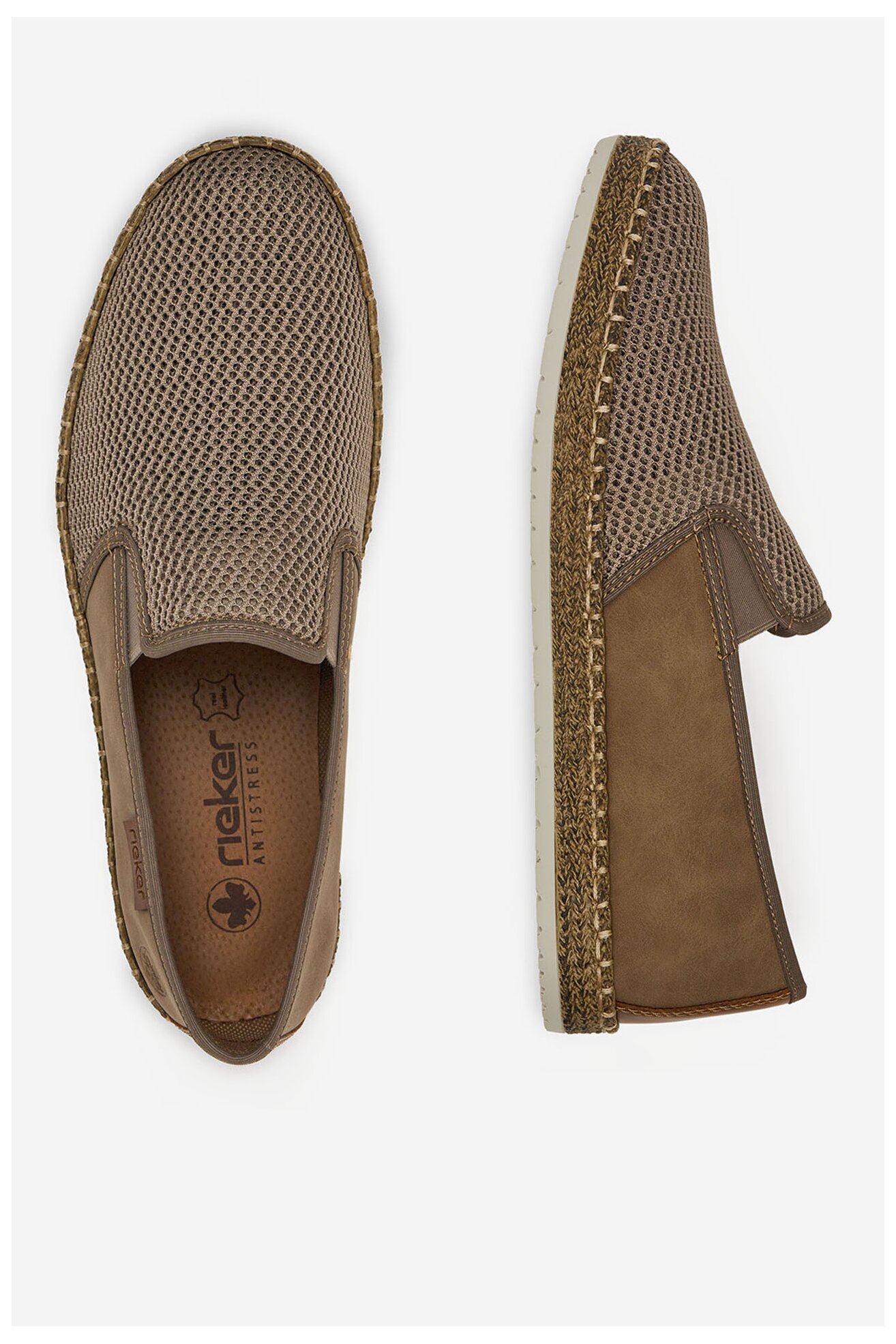 Espadryle Rieker CEO-B5265-65 Beżowy ciemny