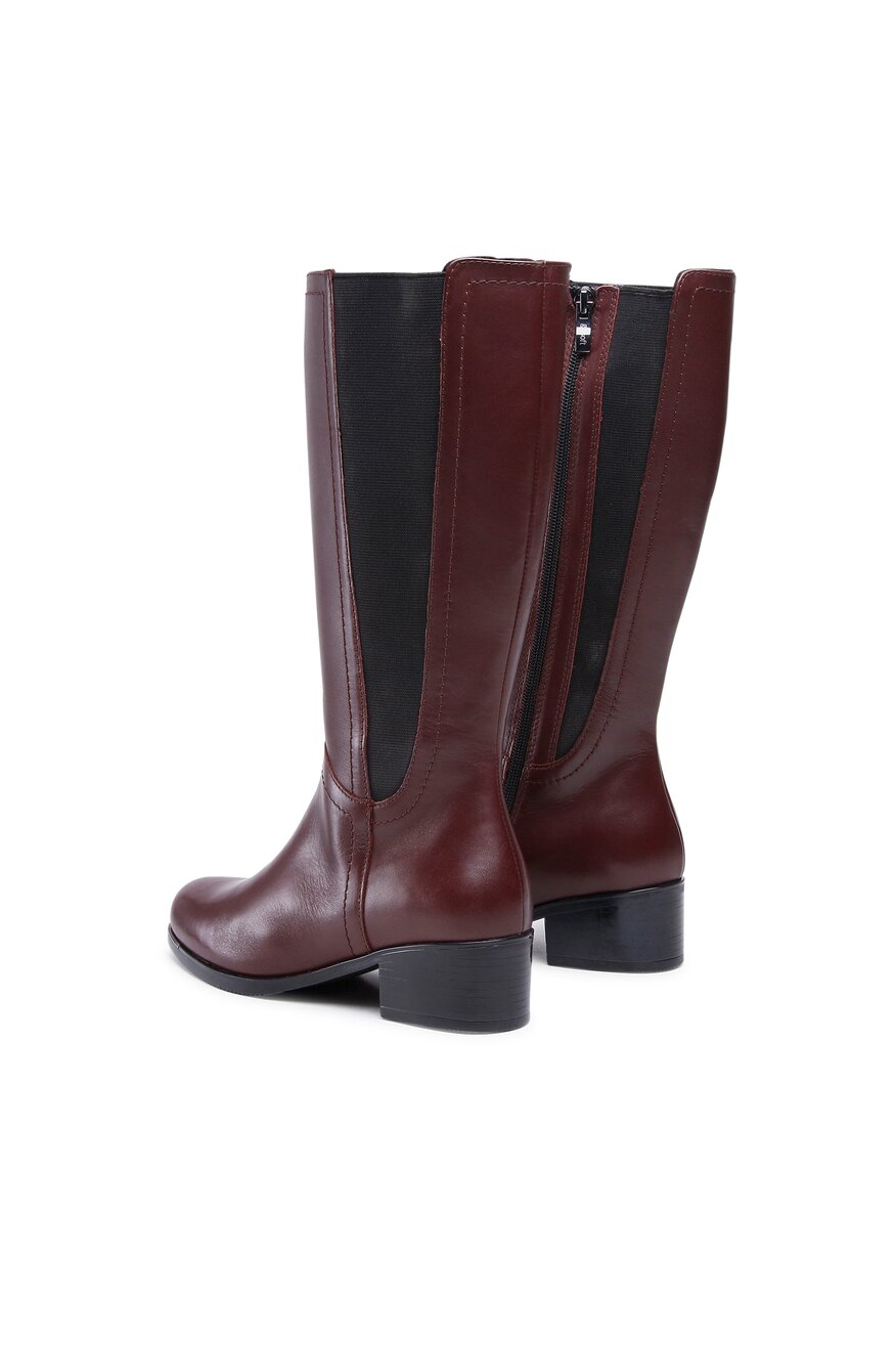 
                Kozaki Go Soft - Kozaki skórzane ocieplane Bordowy - 5904862456669