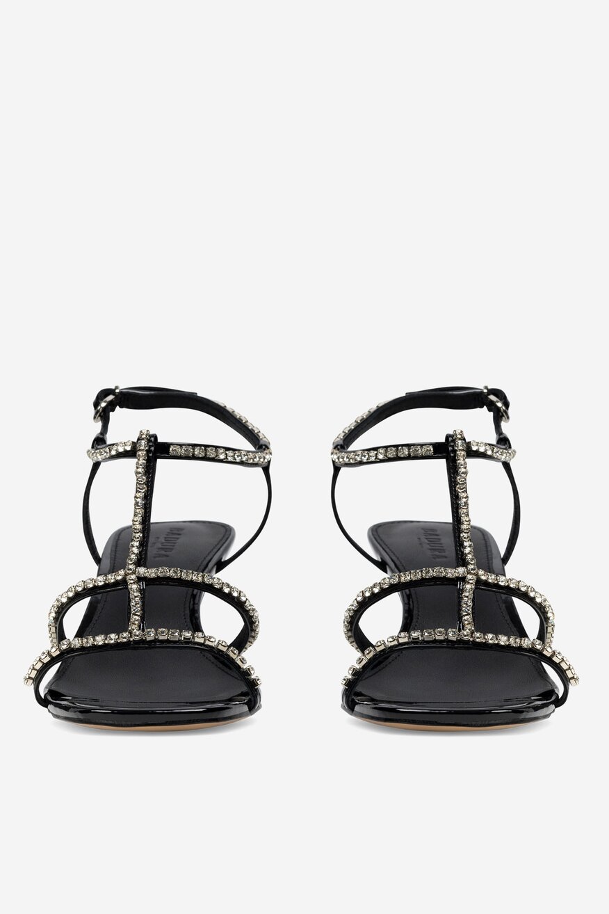 Badura - Sandały skórzane na obcasie - 5905588374237