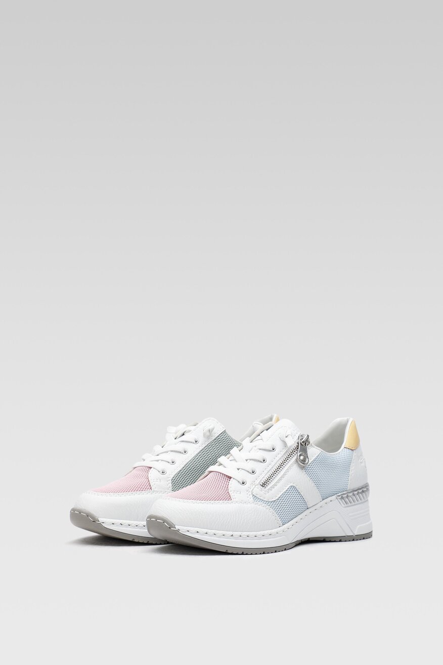 
                Rieker - Sneakersy skórzane na koturnie - 5904862476919