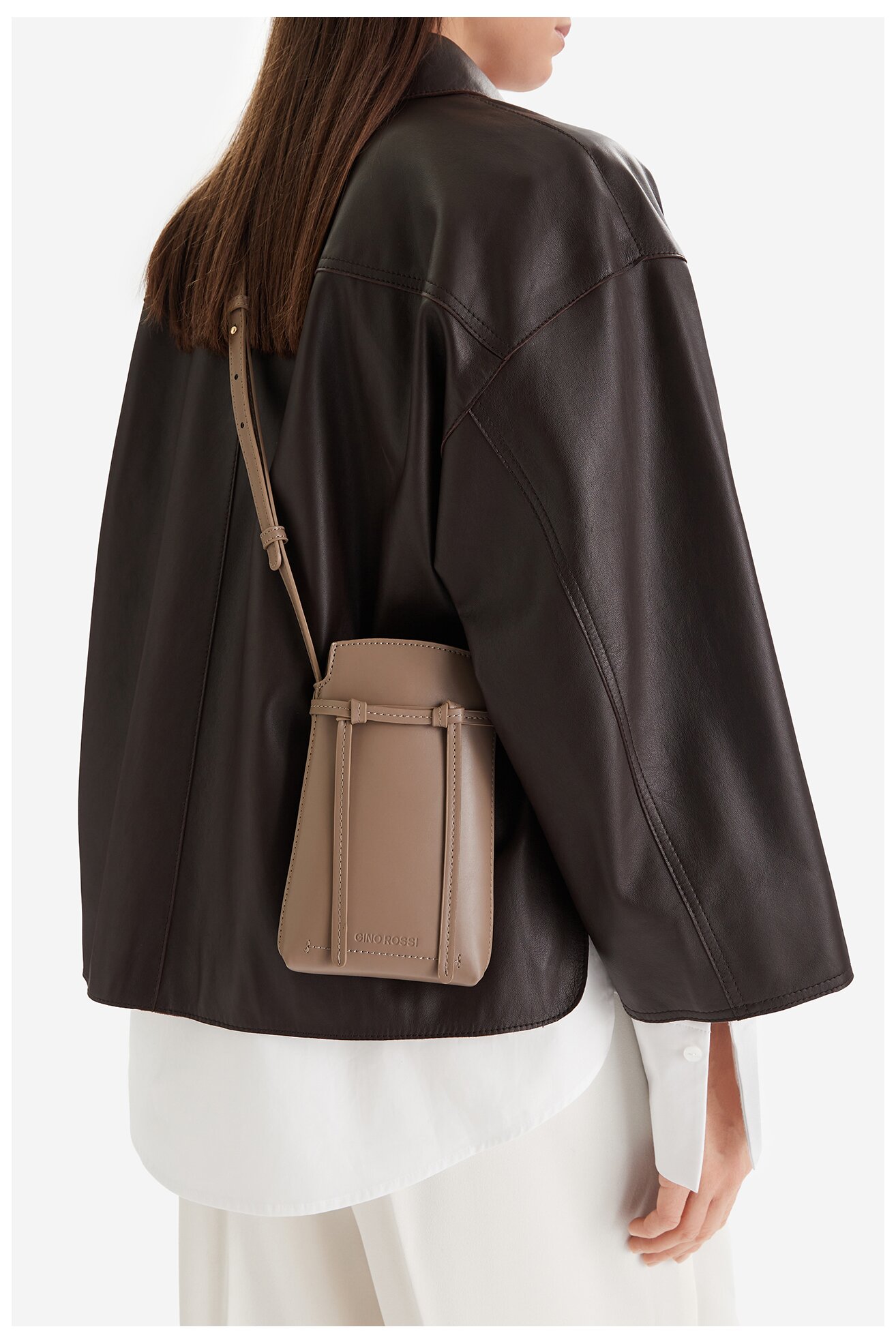 Дамска чанта Gino Rossi C-KY135 ТЪМНОСИВО