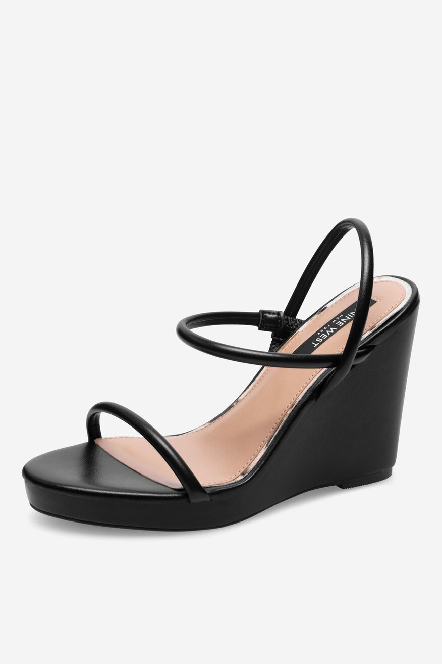 NINE WEST - Sandały na koturnie - 5905588559993