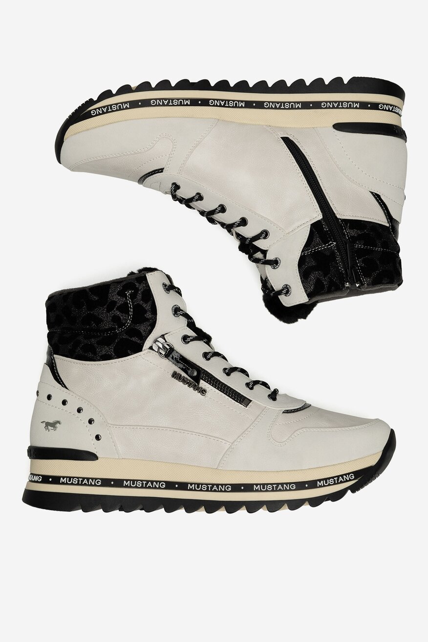 Mustang - Trzewiki ocieplane na platformie - 5905588862925
