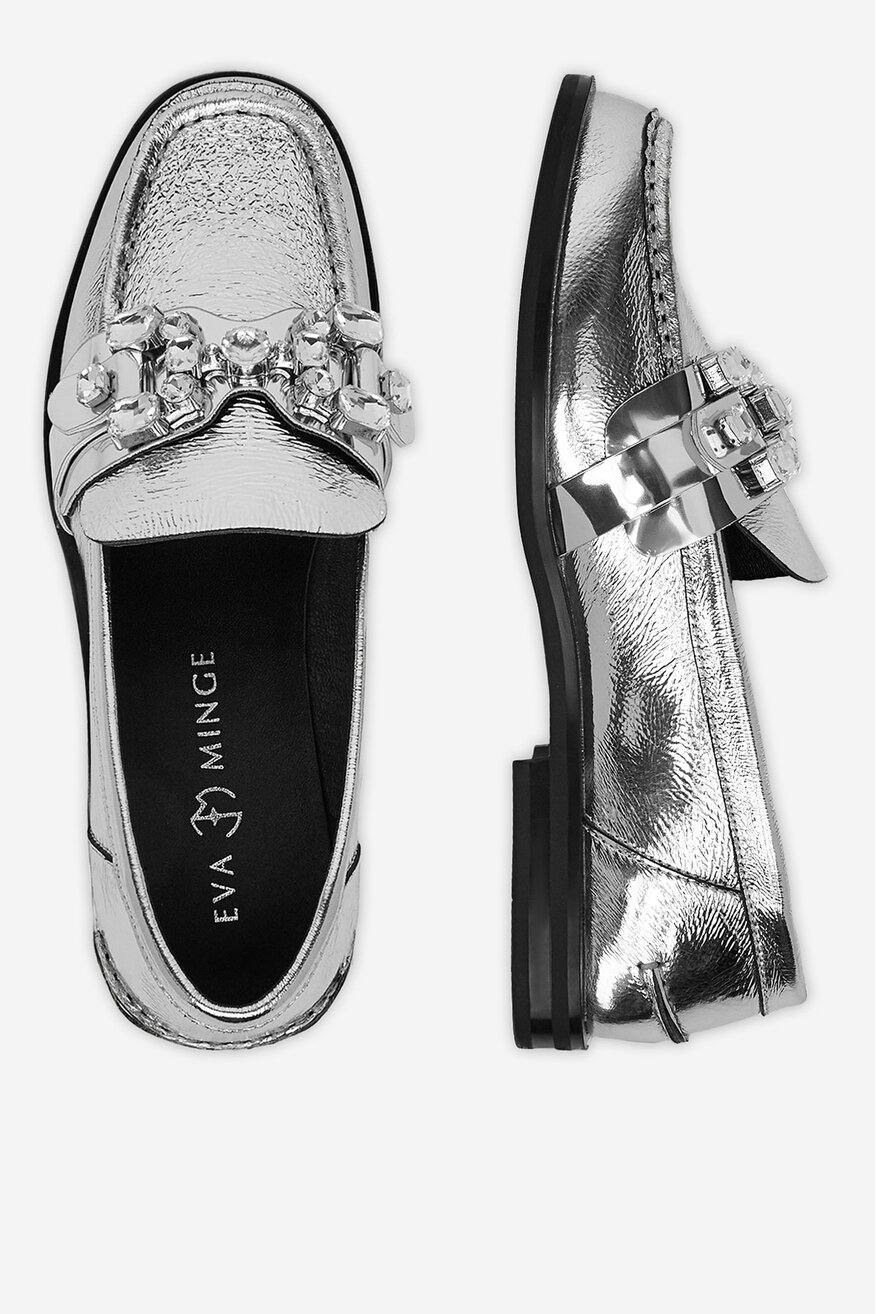 
                Мокасини EVA MINGE СРЕБРИСТ - 5903419851698