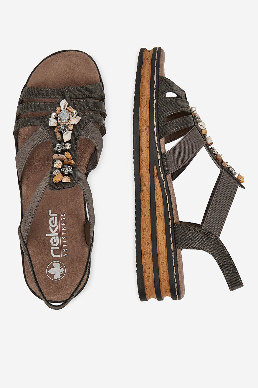 Rieker - Sandały na koturnie - 2230078416139