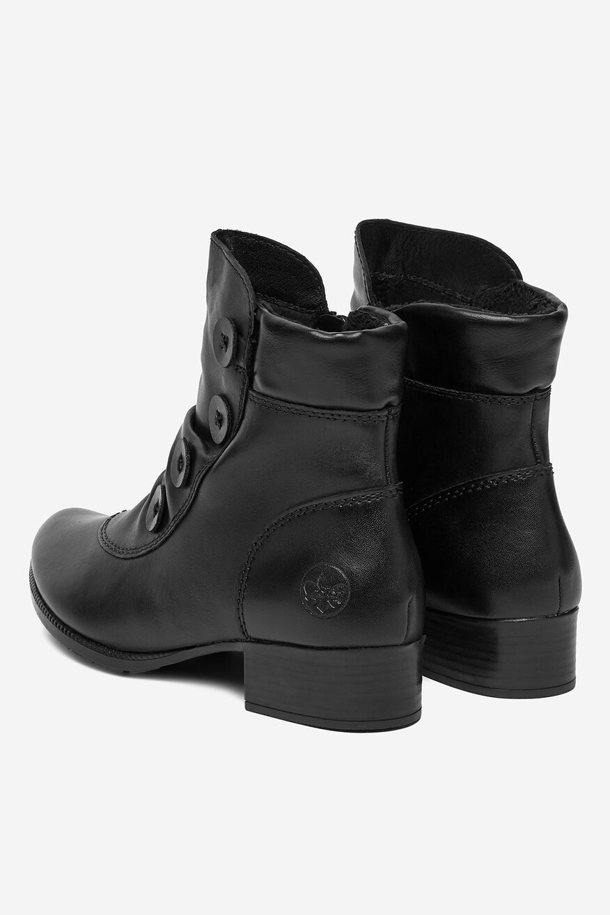 
                Rieker - Botki skórzane ocieplane - 2230085547086