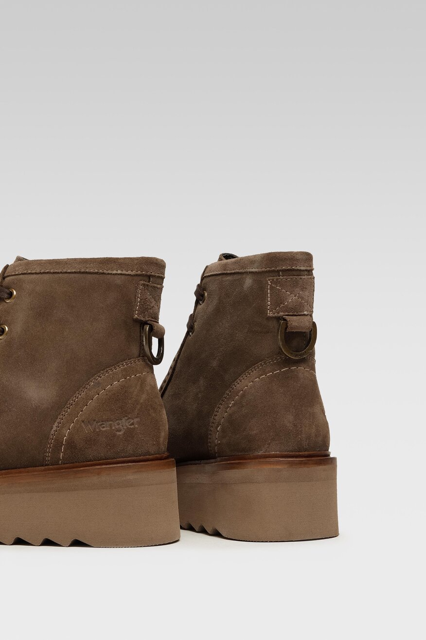 
                Wrangler - Skórzane trzewiki brązowe - 5904248999742