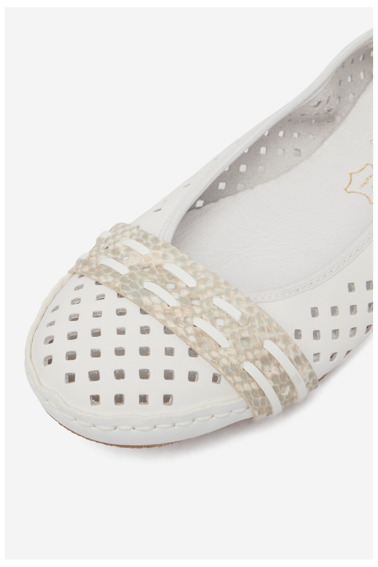 Baleriny Rieker CEO-41430-81 Biały