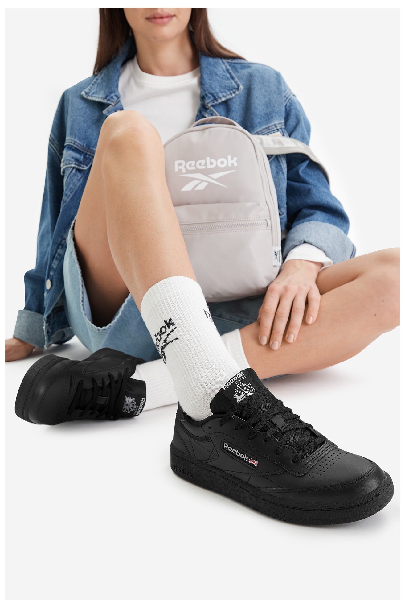 Obuwie sportowe Reebok EO-CLUB C 100000198 Czarny